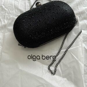 Elegant Black Beaded Clutch by Olga Berg